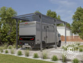 Stor carport til campingvogne, autocampere eller minibusser